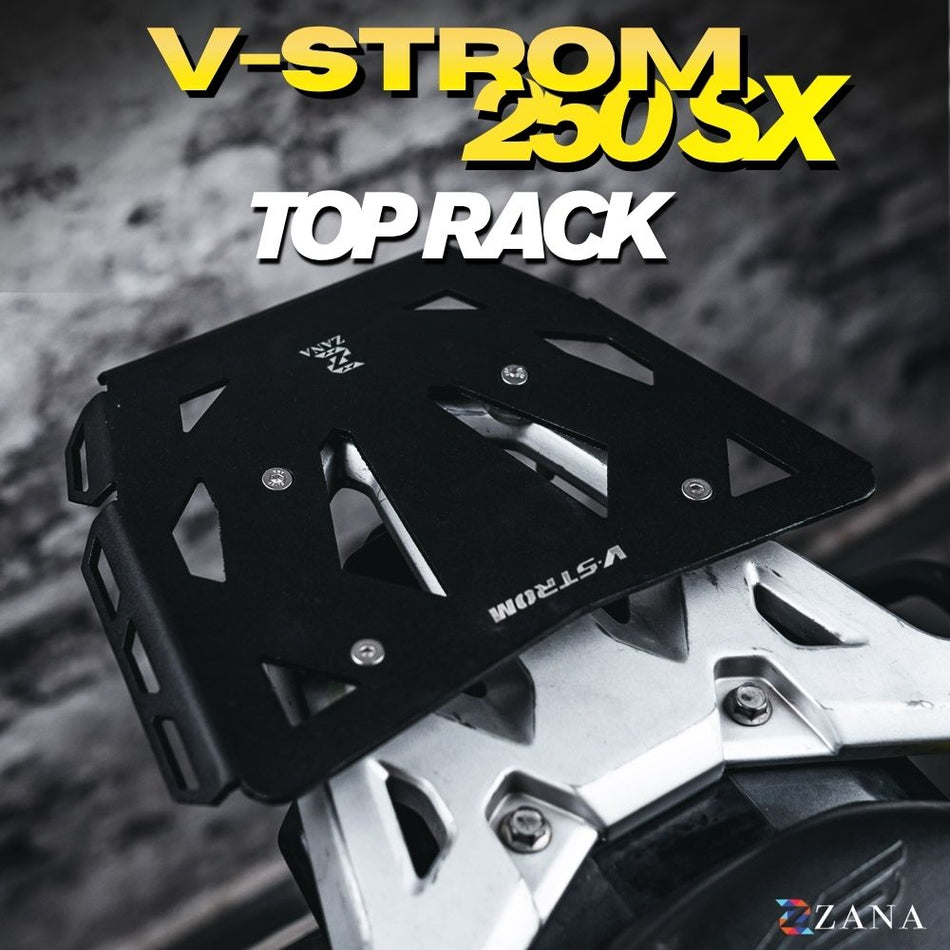 Zana- TOP RACK PLATE (BLACK ALUMINUM) FOR V-STROM 250