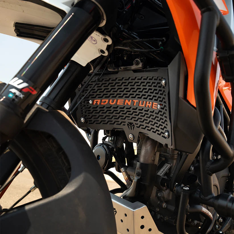 BLACK RADIATOR GUARD (MS) FOR 2025 KTM 390 Adventure/Adventure X