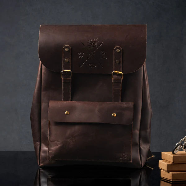 Ranger Leather Backpack ( Rust Brown )| Engina Lifestyle – Moto Marvels