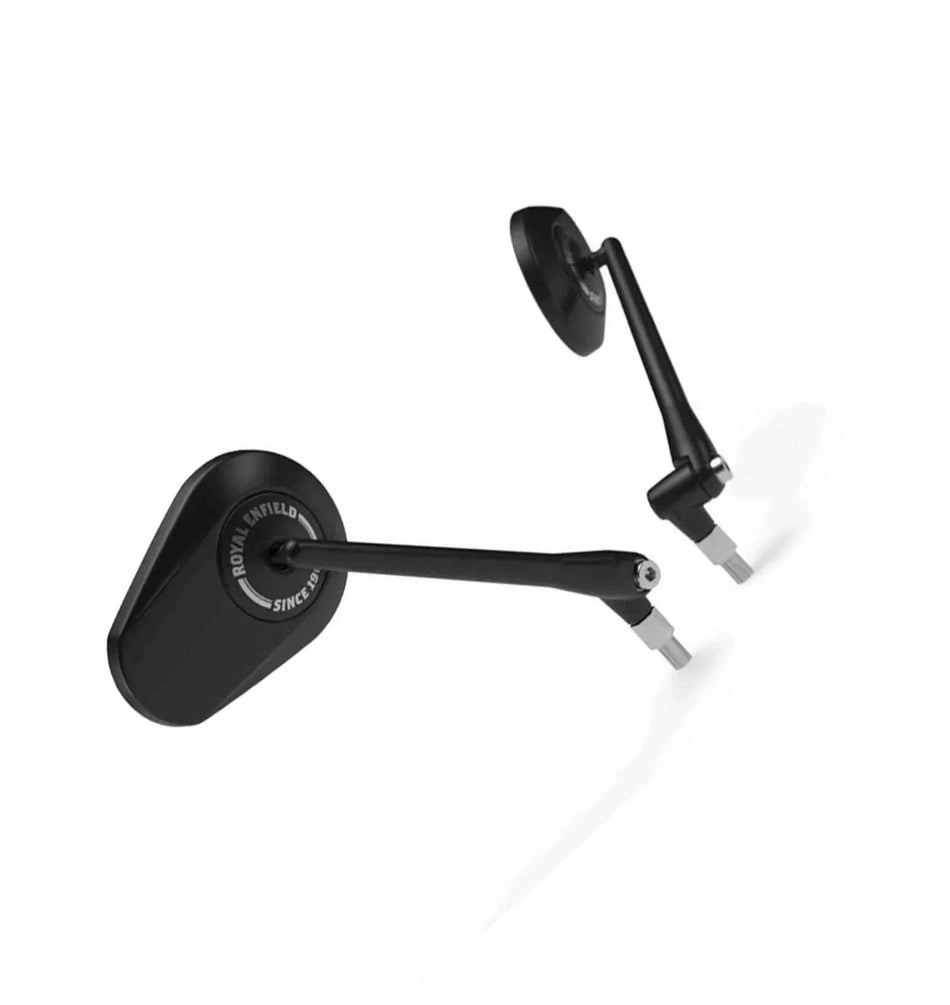 Black Tapered Mirrors For Royal Enfield New Bullet 350