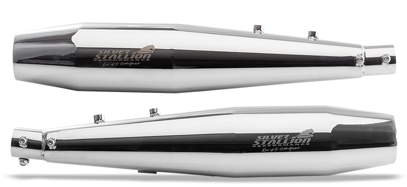 SILVER STALLION EXHAUST TWINS SILVER FOR INTERCEPTOR & GT 650