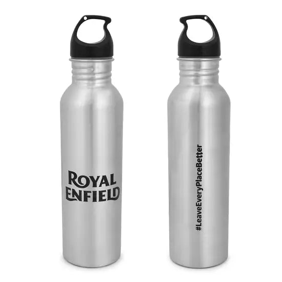 STAINLESS STEEL WATER BOTTLE-BRUSHED SILVER