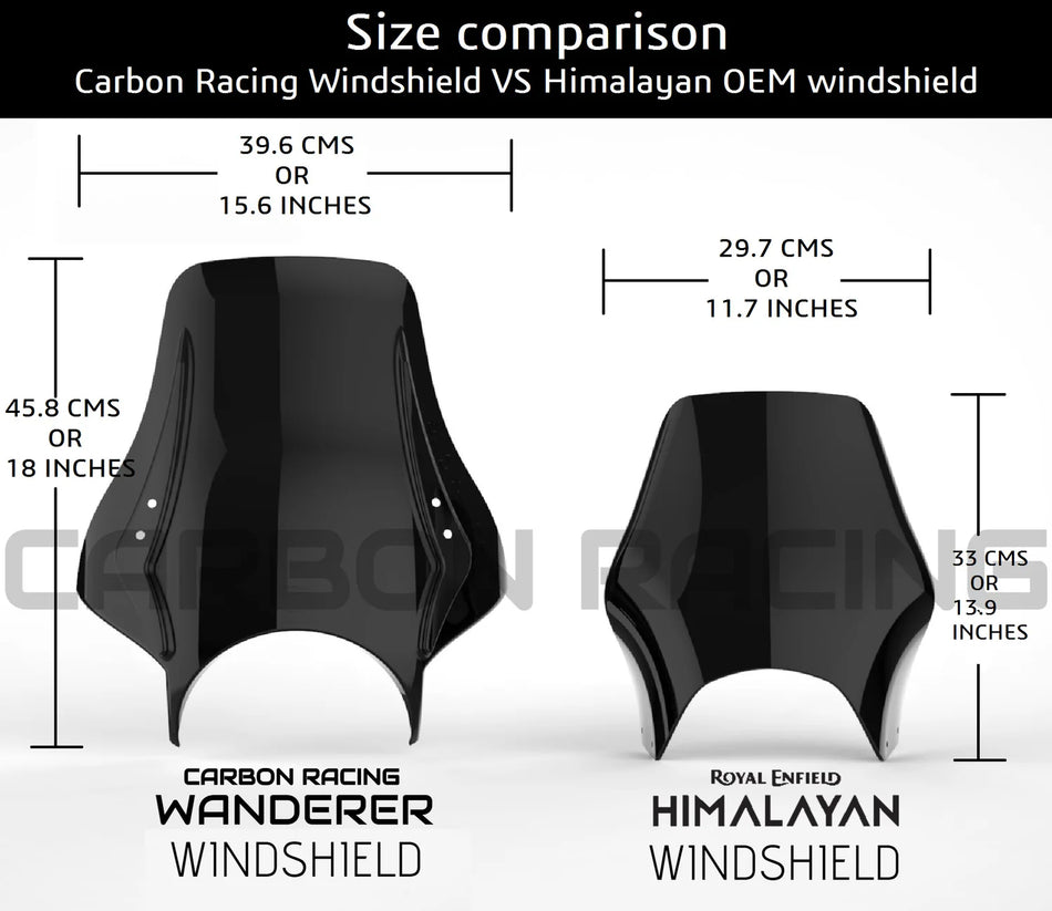 "WANDERER" - Premium Windshield for RE Classic/Standard/Bullet - Clear